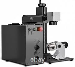 Monport 30W Mopa Fiber Laser Marker Engraver 7x7 with Rotary Axis Color Marking