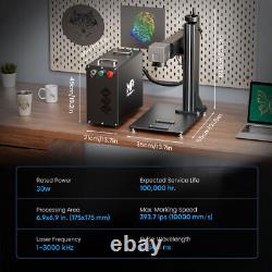 Monport 30W Mopa Fiber Laser Marker Engraver 7x7 with Rotary Axis Color Marking