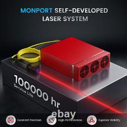 Monport 30W Mopa Fiber Laser Marker Engraver 7x7 with Rotary Axis Color Marking