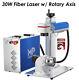 Monport 30w Fiber Laser Engraver 5.9x5.9 Marking Machine W Rotary Axis Dual Fans