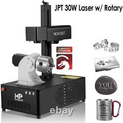 Monport 30w Fiber Laser Marking Machine 5.9x5.9 Laser Engraver With Rotary Axis