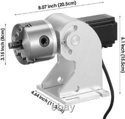 Monport 50W Fiber Laser Marking Machine 7.9x7.9 Laser Engraver with Rotary Axis