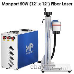 Monport 50W Fiber Laser Marking Machine Engraver Marker Lens 300mm Metal Steel