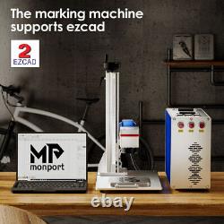 Monport 50W Fiber Laser Marking Machine Engraver Marker Lens 300mm Metal Steel