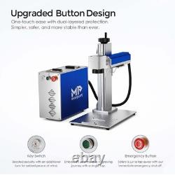 Monport 50w Fiber Laser Marking Machine 7.9x7.9 Laser Engraver With Rotary Axis