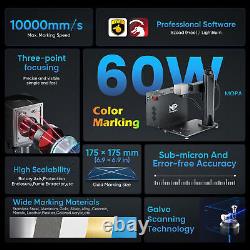 Monport 60W Fiber Laser Engraver 6.9x6.9 MOPA Laser Steel Gold Marking Machine