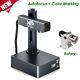 Monport 60w Jpt Mopa Fiber Laser Color Marking Machine 7x7 Autofocus With Rotary