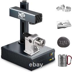 Monport 60W JPT MOPA Fiber Laser Color Marking Machine 7x7 Autofocus with Rotary