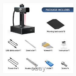 Monport 60W JPT MOPA Fiber Laser Color Marking Machine 7x7 Autofocus with Rotary