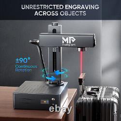 Monport 60W JPT MOPA Fiber Laser Color Marking Machine 7x7 Autofocus with Rotary