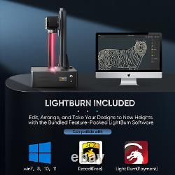 Monport 60W Laser JPT Fiber Laser Engraver Marker 7x7in Color Marking Machine US