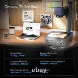 Monport 60W MOPA Fiber Laser Marking Machine 7x7 in Color Metal Marker Engraver