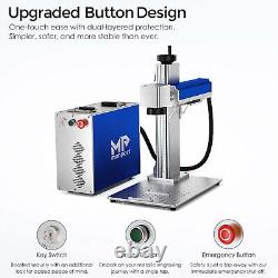 Monport 6x6in 30W Fiber Laser Engraver Marking Machine Metal Gold with Rotary Axis
