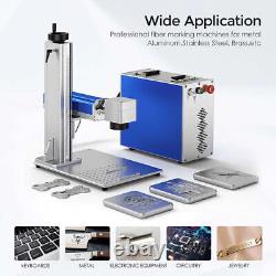 Monport 6x6in 30W Fiber Laser Engraver Marking Machine Metal Gold with Rotary Axis
