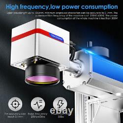 Monport 6x6in 30W Fiber Laser Engraver Marking Machine Metal Gold with Rotary Axis