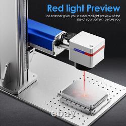Monport 6x6in 30W Fiber Laser Engraver Marking Machine Metal Gold with Rotary Axis