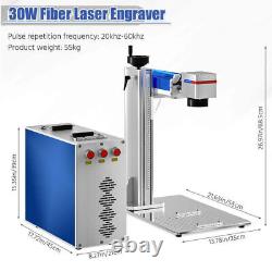 Monport 8x8 inch 30W Fiber Laser Engraver Marking Machine for Metal Brass Steel