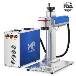 Monport 8x8in 30W Fiber Laser Engraver Marking Etching Machine Metal Brass Steel