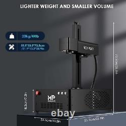 Monport Electric Lifting 20W Fiber Laser Marking Machine Engraver LightBurn Comp
