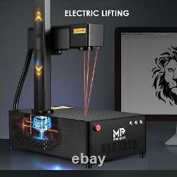 Monport Electric Lifting 20W Fiber Laser Marking Machine Engraver LightBurn Comp