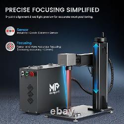Monport Fiber Laser 30W MOPA Color Laser Marking Machine 6.9x6.9 W. Rotary Axis