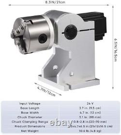Monport Fiber Laser Engraver With Rotary Axis 360° Laser Marking Lightburn 30W