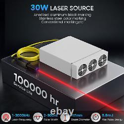 Monport GA 30W Mopa Fiber Laser Metal Color Marker Engraver 7x7 with Rotary Axis
