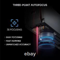 Monport GA 30W Mopa Fiber Laser Metal Color Marker Engraver 7x7 with Rotary Axis
