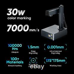 Monport GA 30W Mopa Fiber Laser Metal Color Marker Engraver 7x7 with Rotary Axis