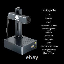 Monport GA 30W Mopa Fiber Laser Metal Color Marker Engraver 7x7 with Rotary Axis
