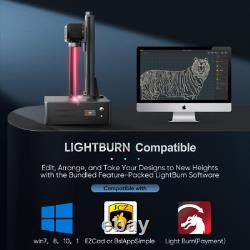 Monport GA 30W Mopa Fiber Laser Metal Color Marker Engraver 7x7 with Rotary Axis