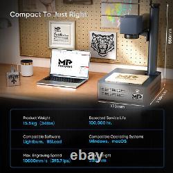 Monport GM 60W MOPA Fiber Laser Engraver Metal Marking Machine with Rotary Axis