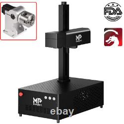 Monport GP30 Fiber Laser Marking Machine Metal Steel Engraver with Rotary Axis
