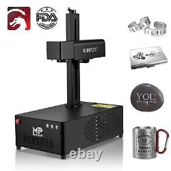 Monport GP30 Fiber Laser Marking Machine Metal Steel Engraver with Rotary Axis
