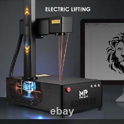 Monport GP30 Fiber Laser Marking Machine Metal Steel Engraver with Rotary Axis