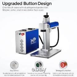Monport GQ 50W 8x8 Fiber Laser Engraver with Rotary Axis, Metal Steel Machine