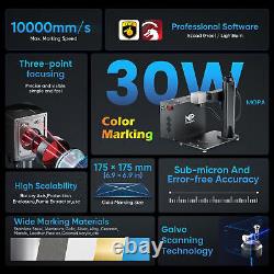 Monport Gpro 30W JPT Mopa Fiber Laser Engraver with Rotary Axis for Metal Steel