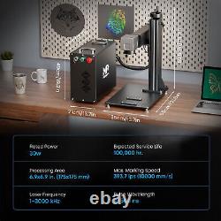 Monport Gpro 30W JPT Mopa Fiber Laser Engraver with Rotary Axis for Metal Steel