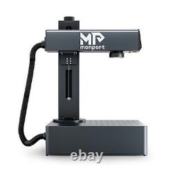 Monport JPT Mopa 30W Fiber Laser Engraving Machine ±90 Rotate Arm Lightburn Comp