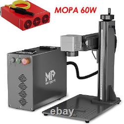 Monport MOPA 60W Fiber Laser Engraver Full Color Marking with Rotary Metal Steel