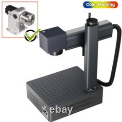 Monport Mopa 60W Fiber Laser Engraver +Rotary Axis 77 Metal Engraving Marking