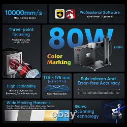 Monport Mopa 80W 7x7 Fiber Laser Color Marking Machine Metal Engraver Sino-Galvo