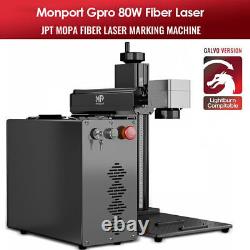 Monport Mopa 80W Fiber Laser Marking Machine Metal Engraver 6.9x6.9 Quartz Galvo