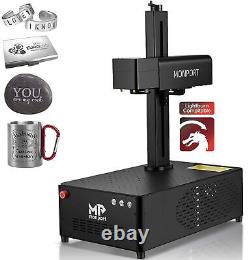 Monport Raycus 30W Fiber Laser Marking Machine 6x6 Laser Engraver +Rotary Axis