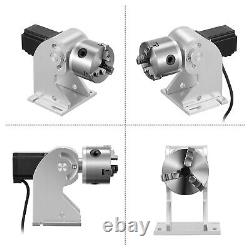 Monport Rotary Axis 80mm 3-Jaw Rotary Attachment For Fiber Laser Engraver Marker