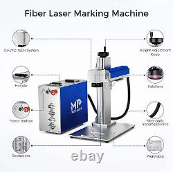 Monport Upgraded 50W Fiber Laser Engraver Marking Machine Dual Fans +Rotary Axis