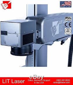 NEW 30W MOPA INDUSTRIAL FIBER LASER MARKING/ ENGRAVING WithROTARY/ 5-100nsec Pulse