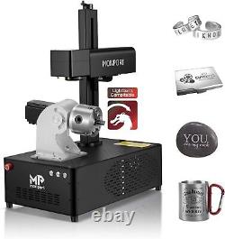 NEW Monport 30w Fiber Laser Marking Machine Metal Engraver 66 with Rotary Axis