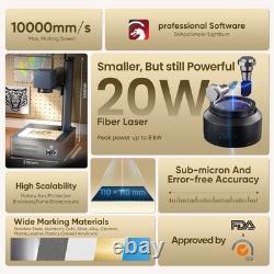 New Monport 20W Fiber Laser Marking Machine 110110mm Metal Steel 2.5D Marking