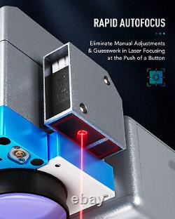 OMTECH 50W JPT Autofocus Fiber Laser Marking Machine w. Rotary Axis & Camera